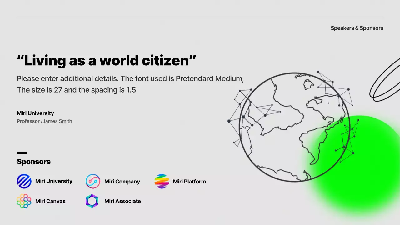Green Modern University Schedule Presentation