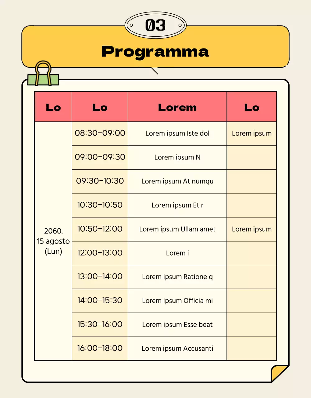 Impaginazione gialla e rosa Guida alla partecipazione alle visite culturali locali