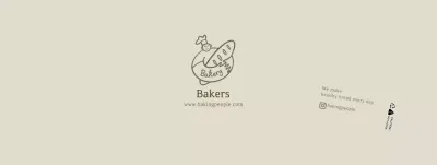 Beige clean illustration bakery cafe