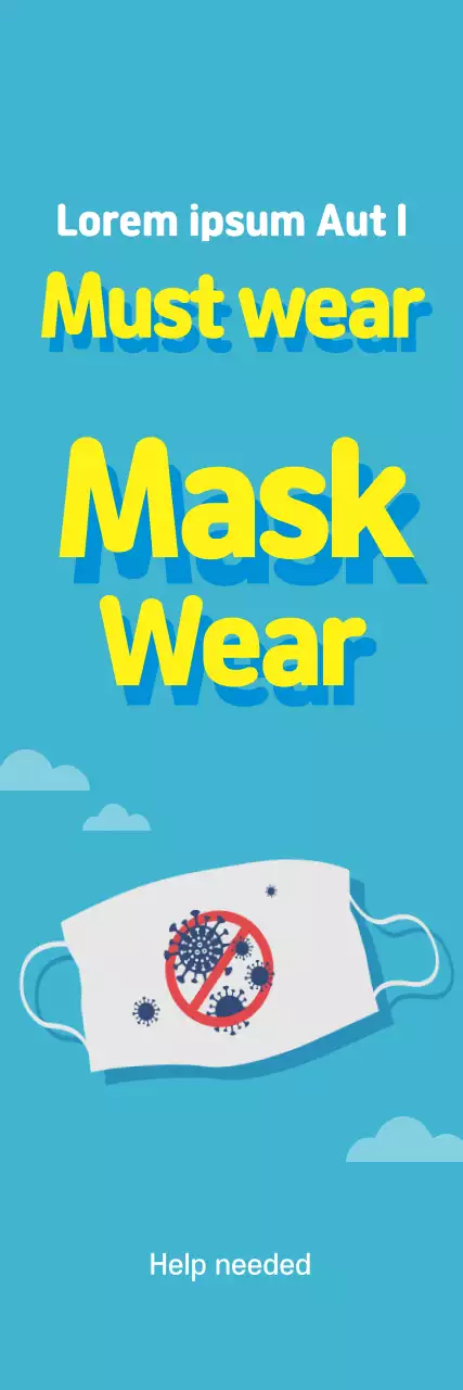 Banner de anúncio de saúde simples azul