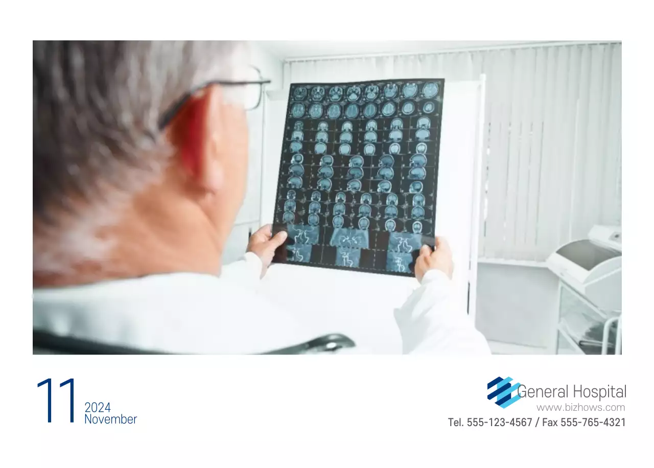 Navy White Simple Hospital