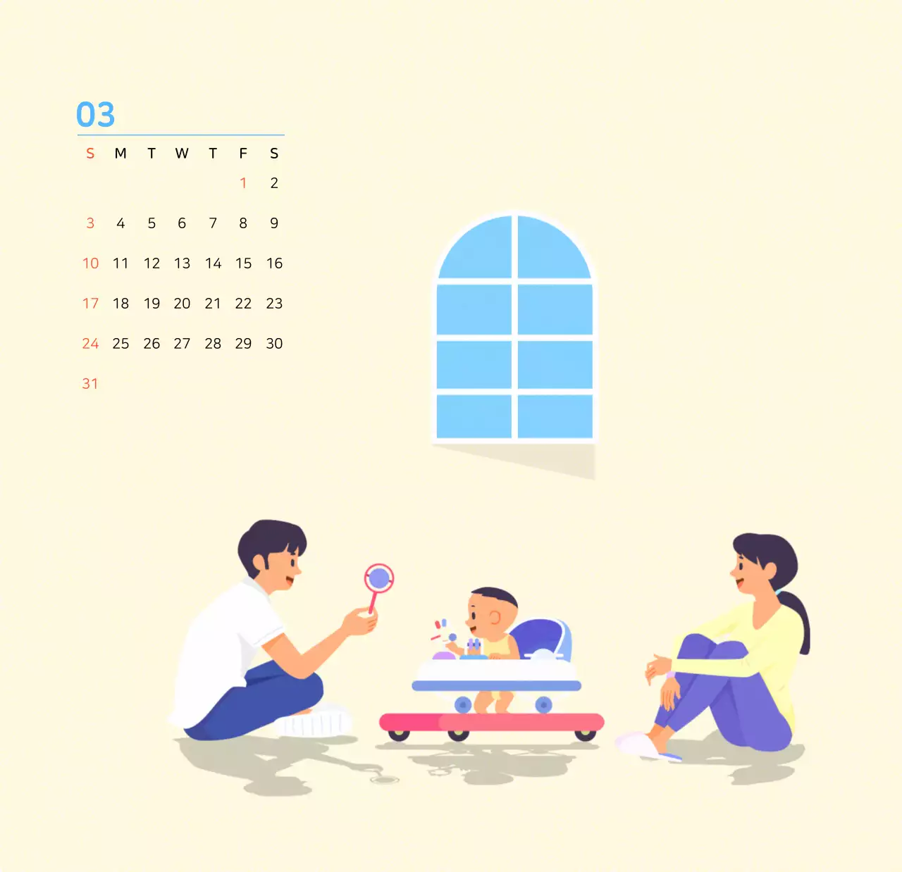 Mehrfarbige Familie Illustration Konzept