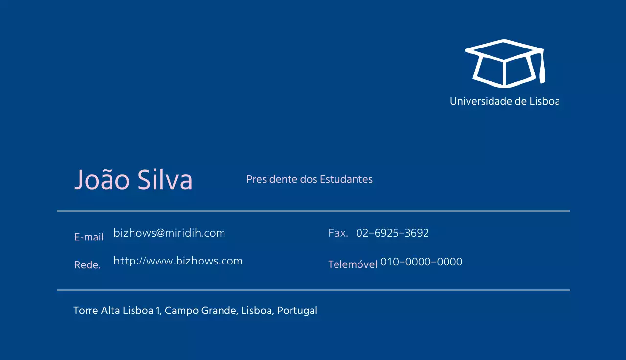 Cartão de visita geral