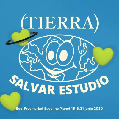 Un bonito mensaje medioambiental en azul claro