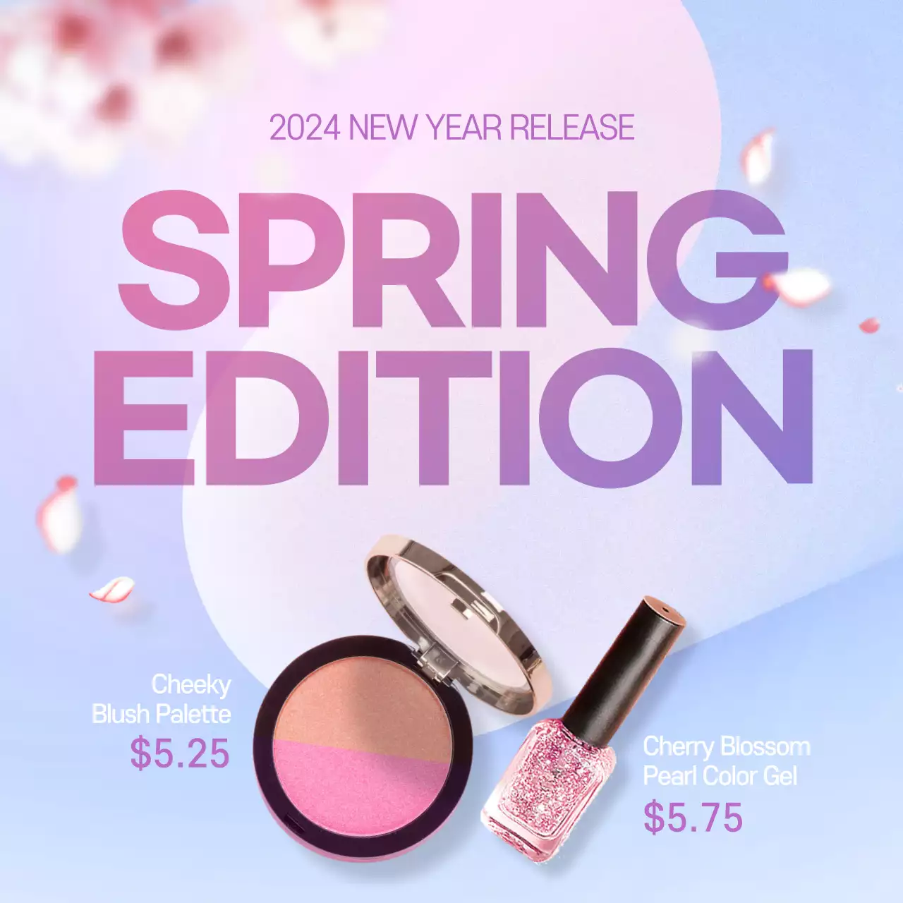 Pink Trendy Makeup Promotion Social Media Post