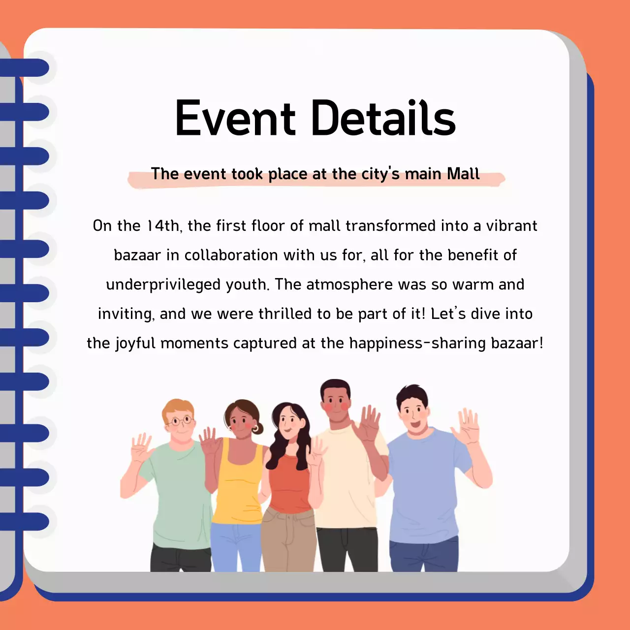 Orange Modern Volunteering Report Instagram Carousel