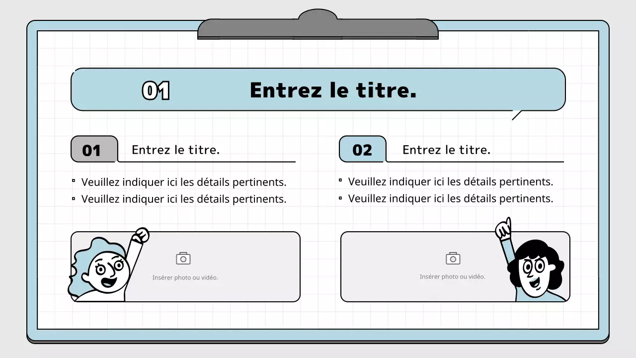 Bloc-notes bleu clair et blanc concept de présentation pédagogique