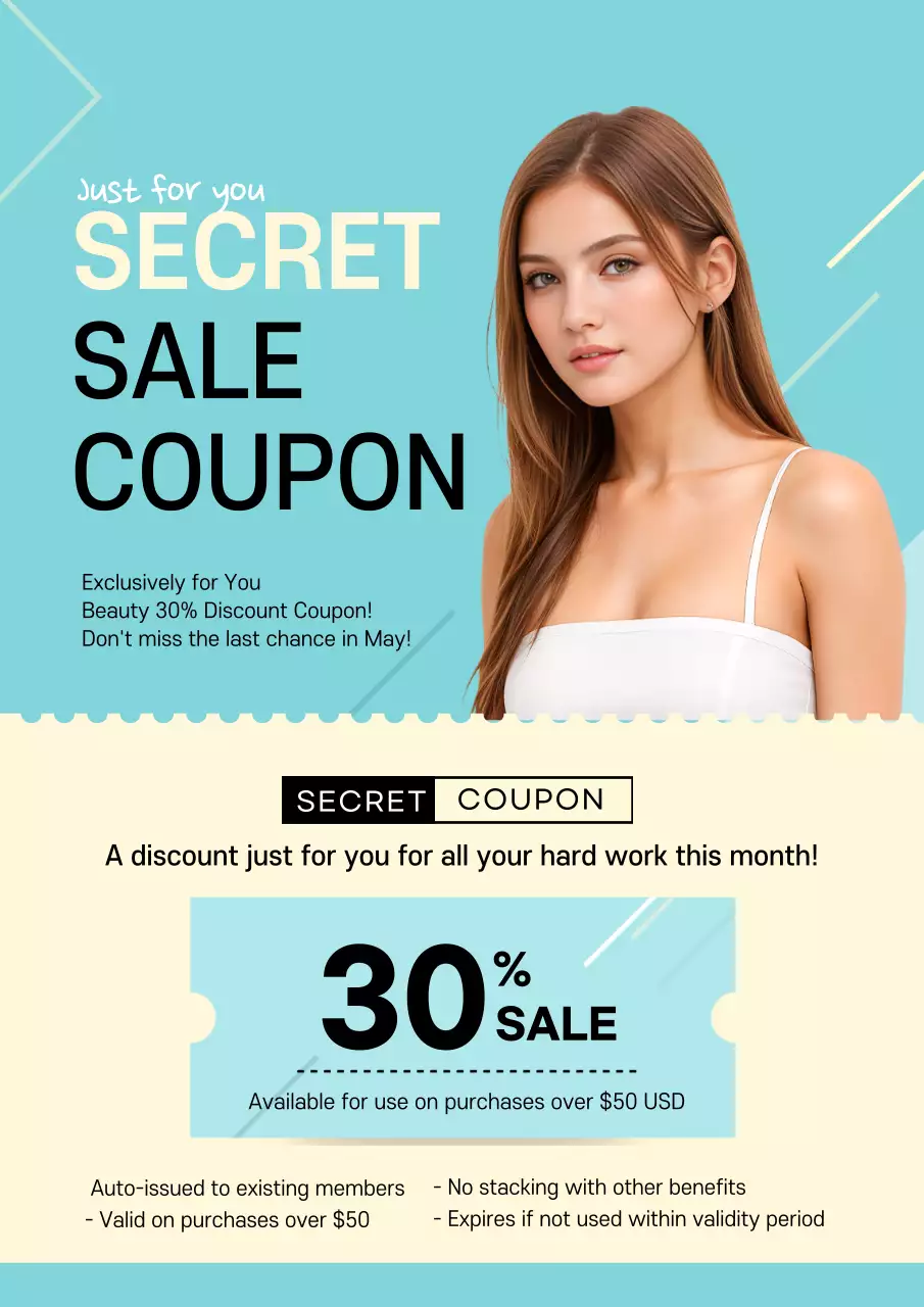 Blue Modern Sale Promotion Poster