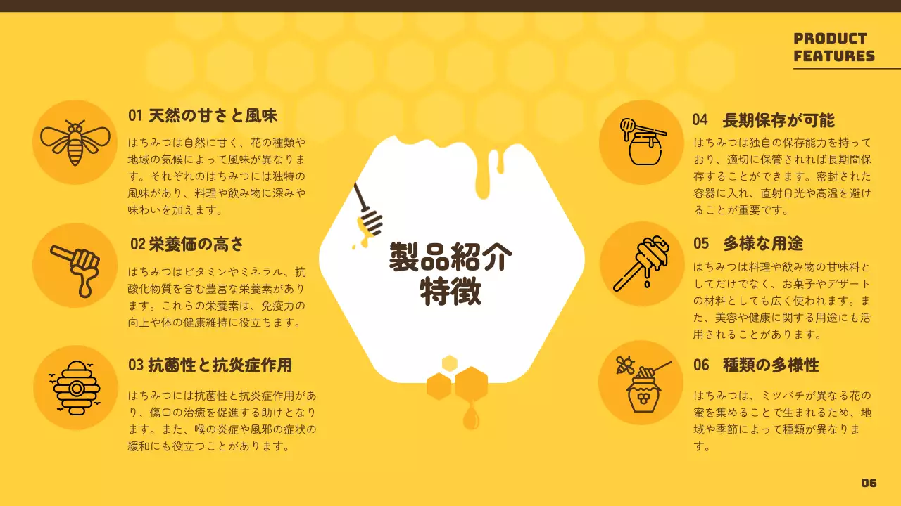 黄色 かわいい 蜂 会社案内 プレゼンテーション