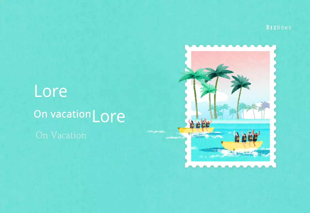 Stamp illustration with a warm concept