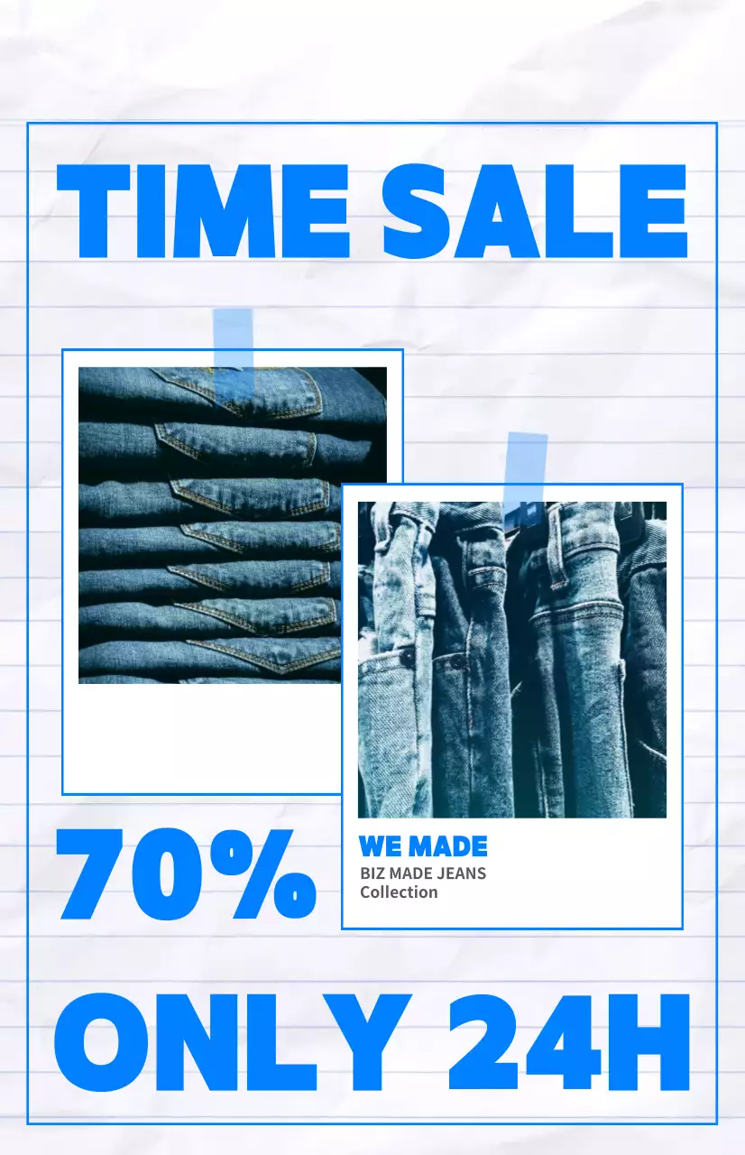 A breezy, summer-inspired time sale promotional flag