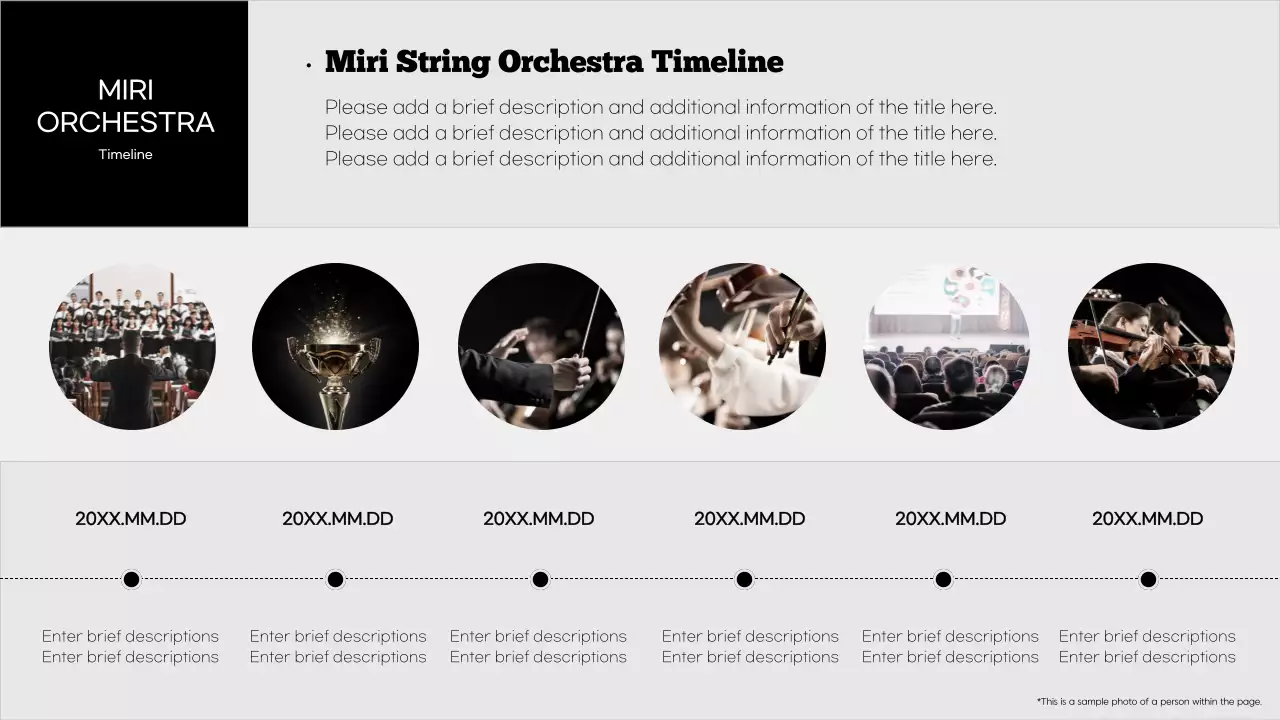 Black Elegant Orchestra Portfolio Presentation