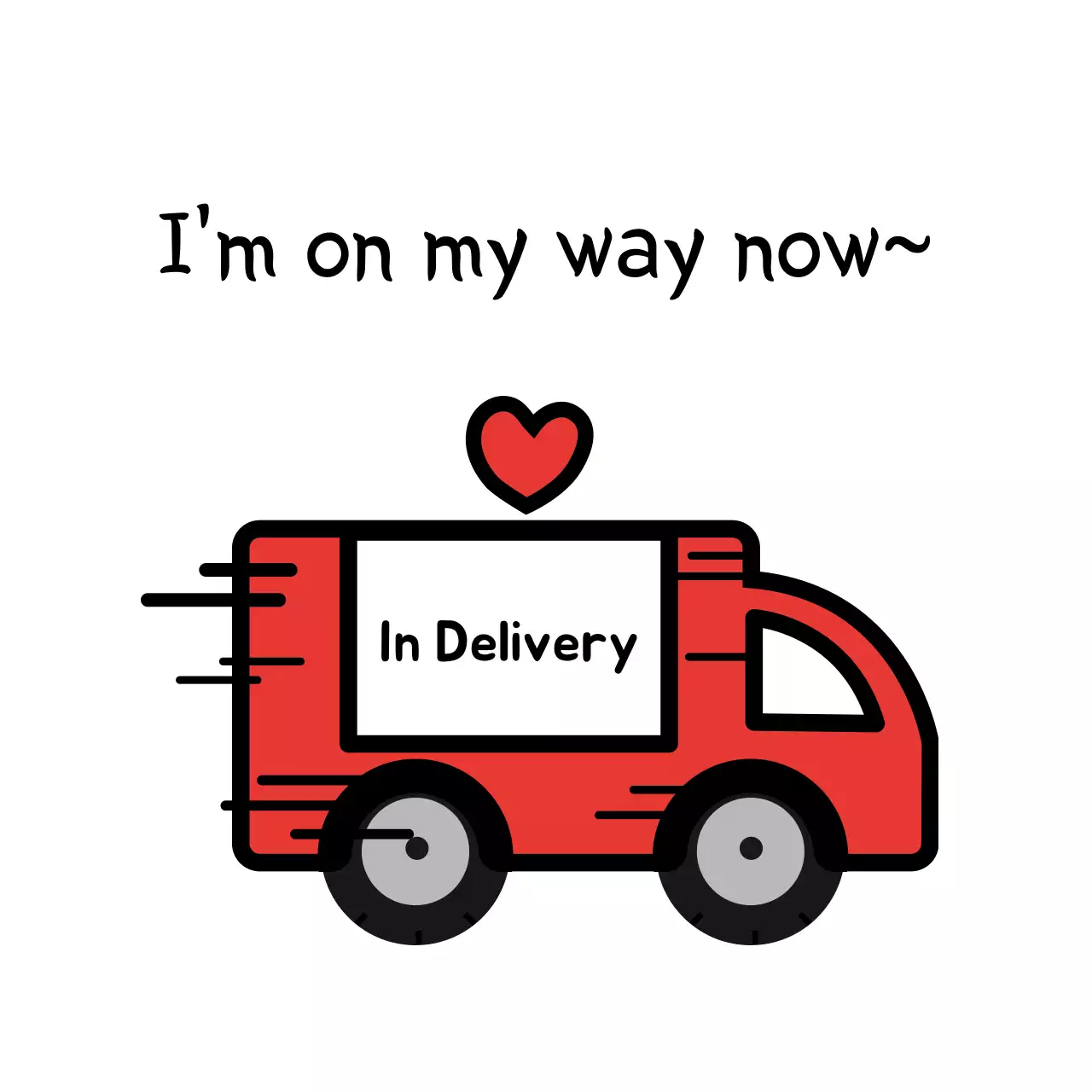 Red Simple Delivery Announcement Instagram Post