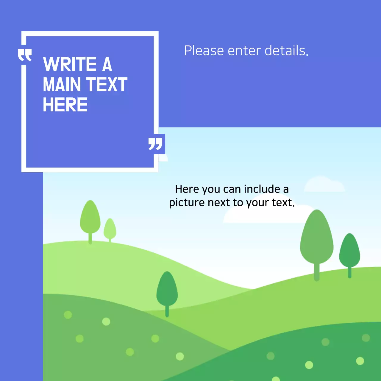 Blue Minimal Nature Guide Instagram Carousel