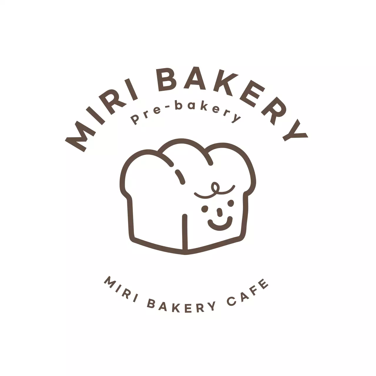 Black Cute Bread Illustration Bakery Coaster