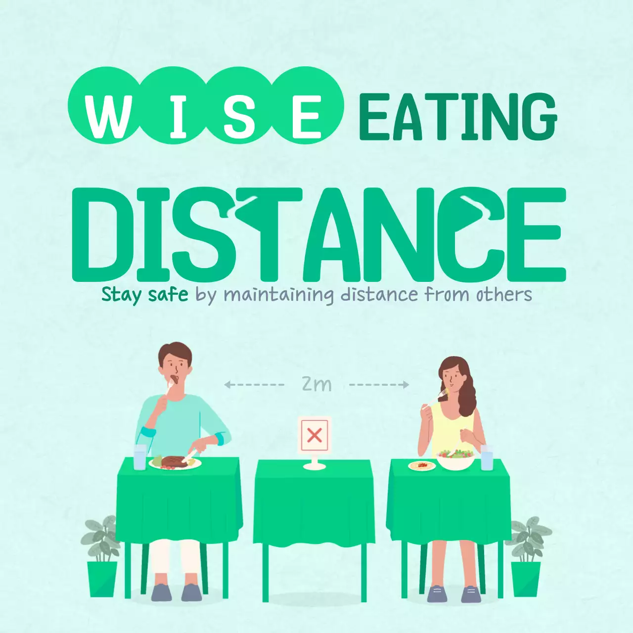 Green Minimal Eating Guideline Instagram Post