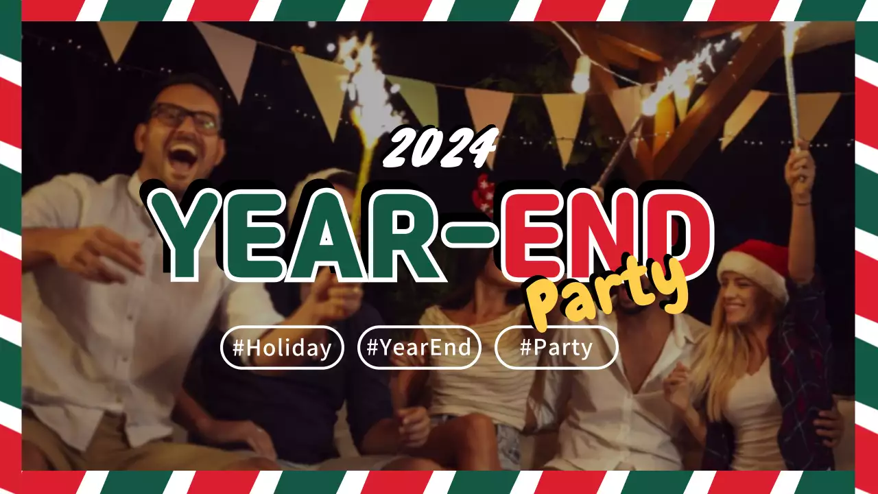 Red Festive Holiday Invitation YouTube Thumbnail