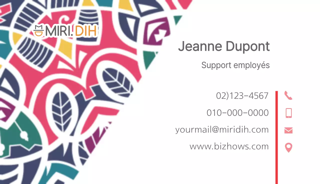 Cartes de visite d'entreprise Miridi