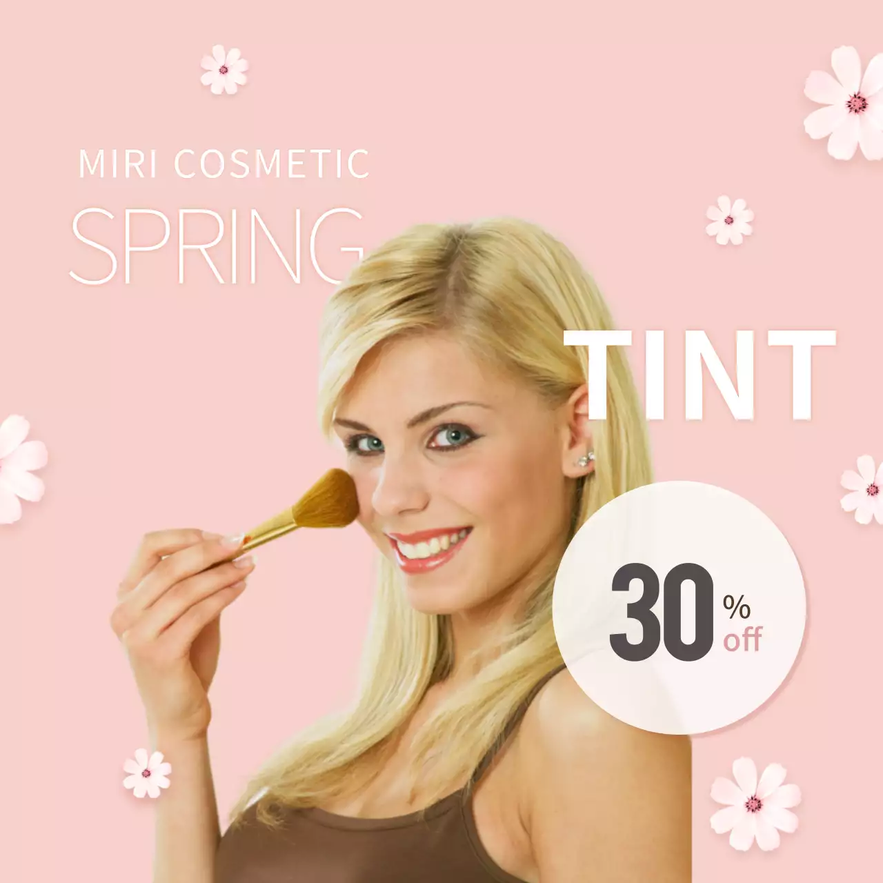 Pink Modern Makeup Promotion Instagram Post