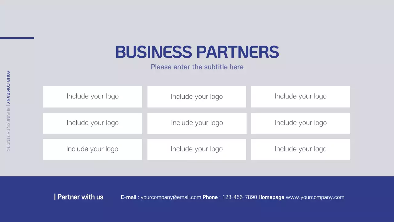 A simple navy and gray company logo