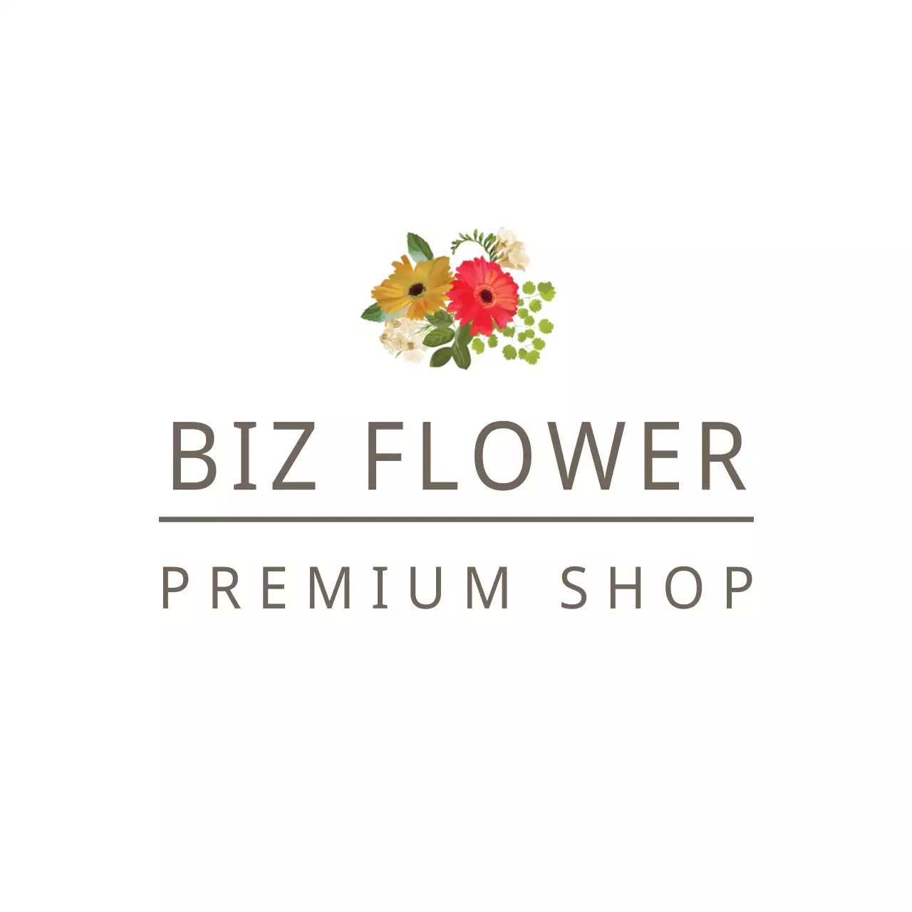 Spanduk Iklan Bunga Elegan Beige