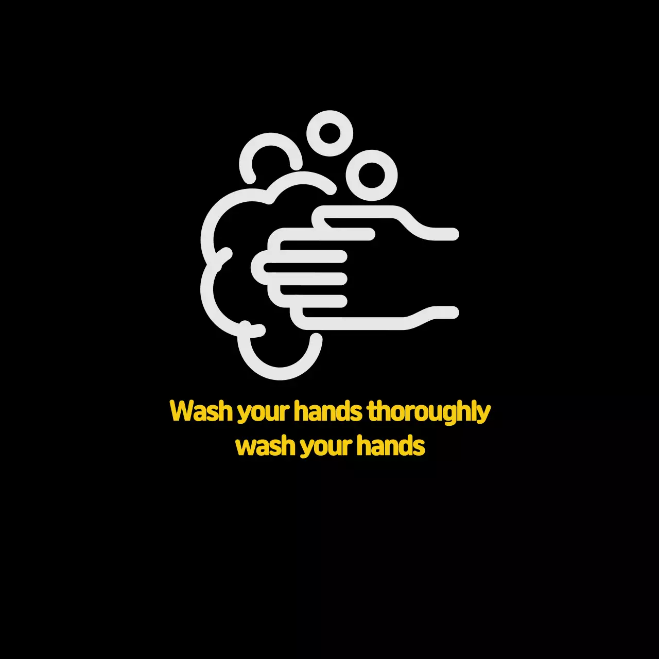 Black Minimal Hygiene Announcement Banner