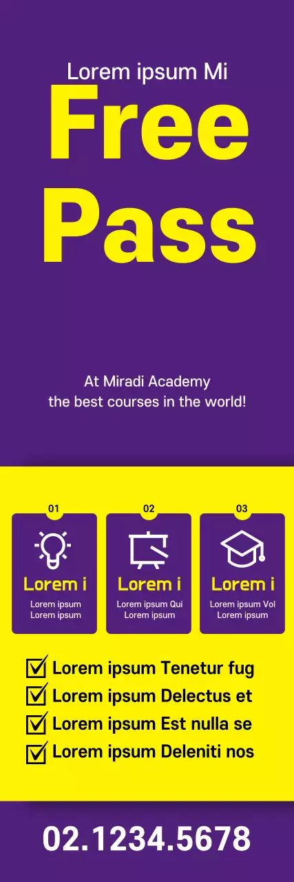 Banner de promoção da educação moderna roxa