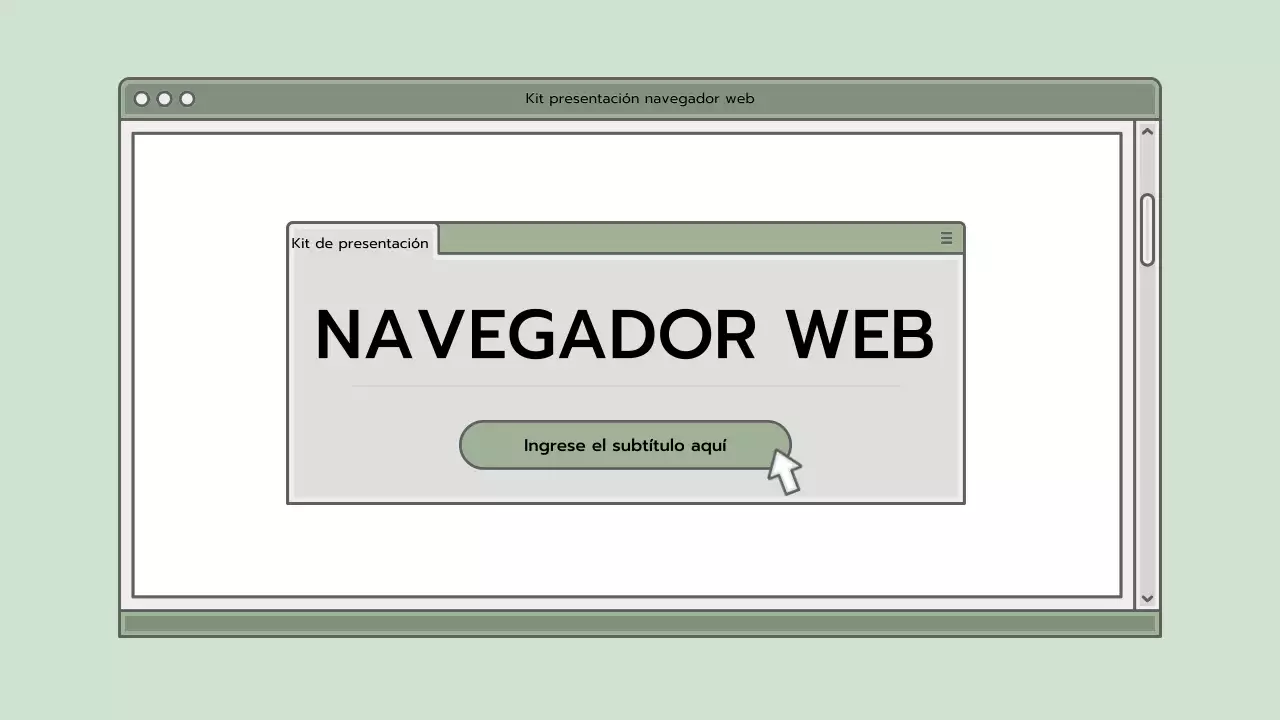 Kit de presentación con un concepto de navegador azul claro