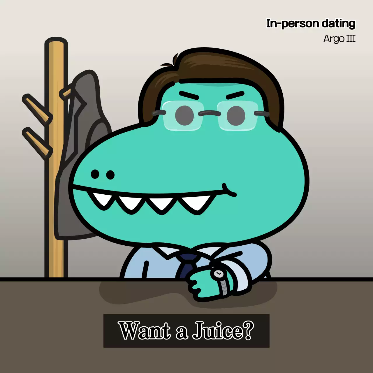 Teal Comic Dating Invitation Social Media Post