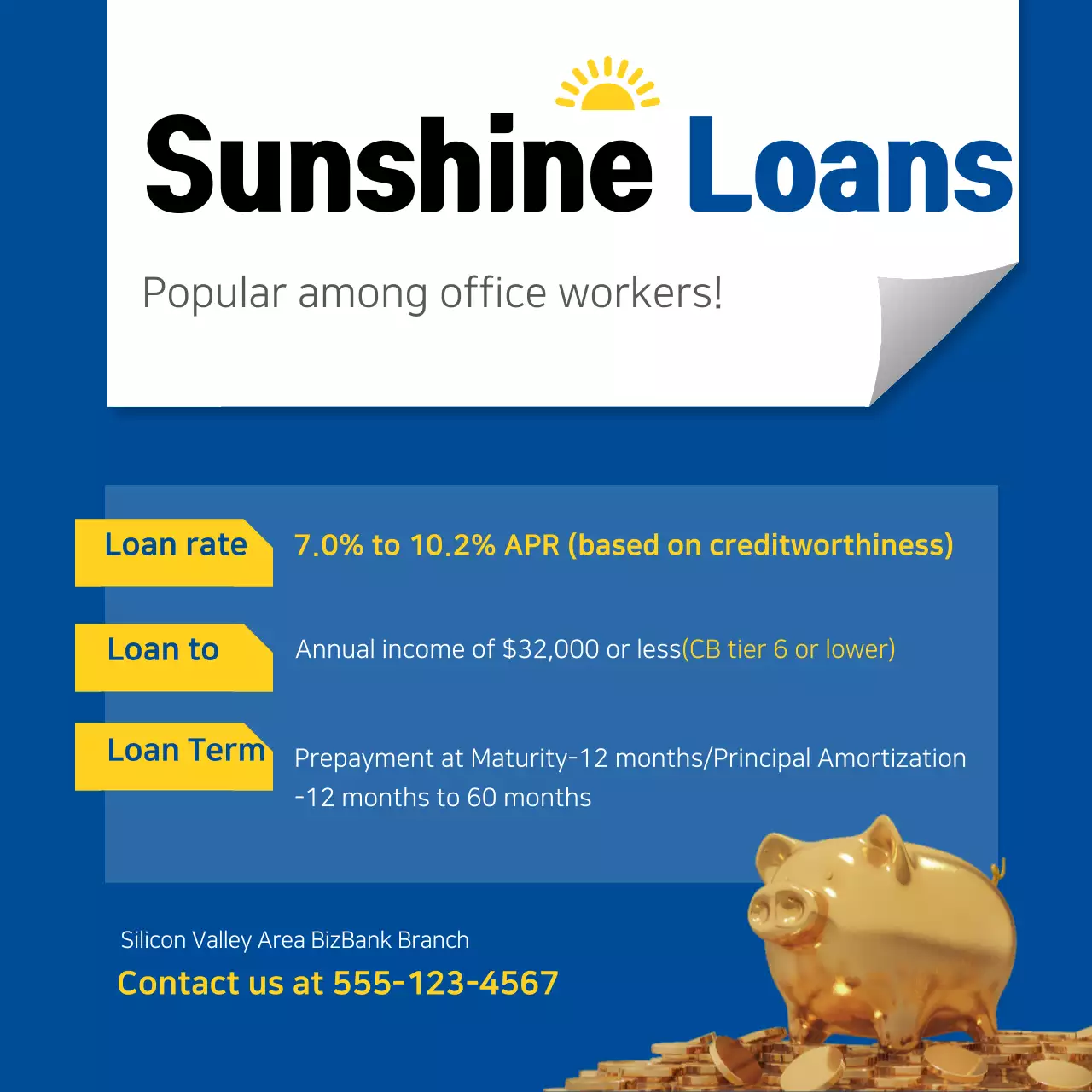 Blue Professional Loan Promotion Banner