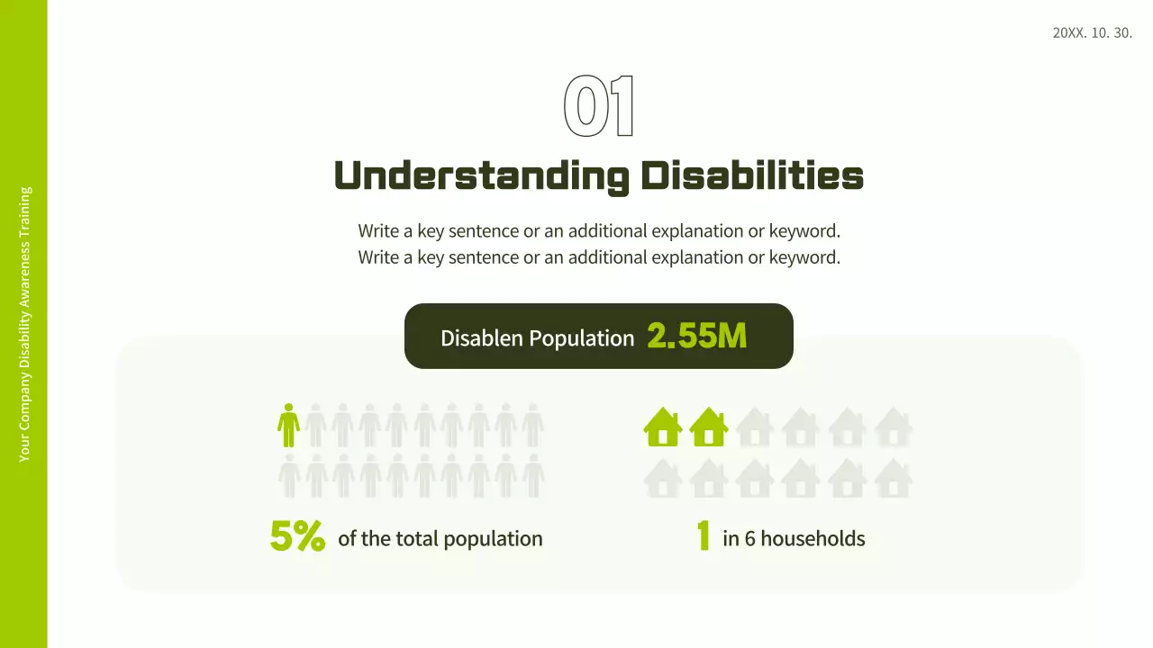 Bài thuyết trình hướng dẫn đào tạo khuyết tật hiện đại xanh