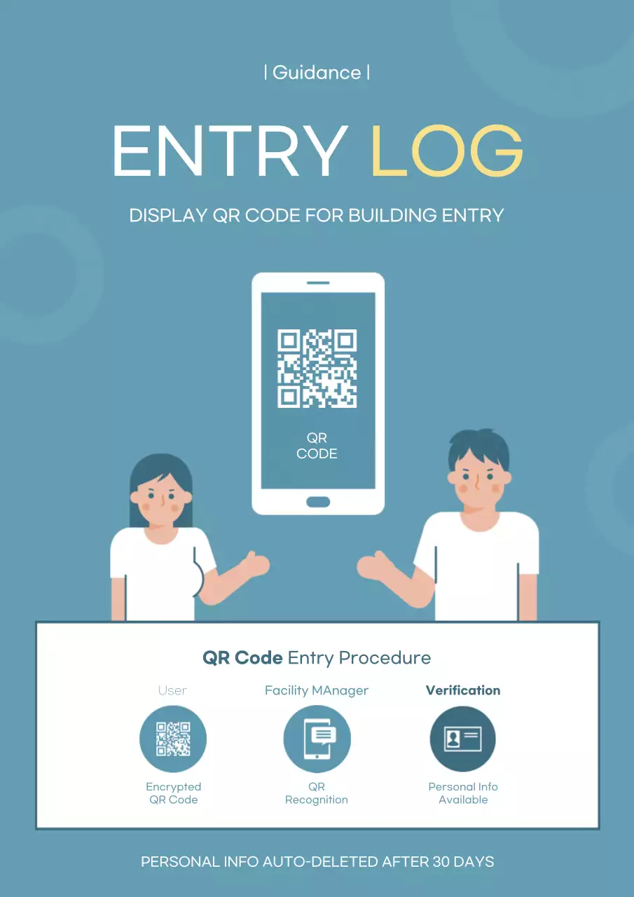 Blue Minimal Entry Guideline Poster