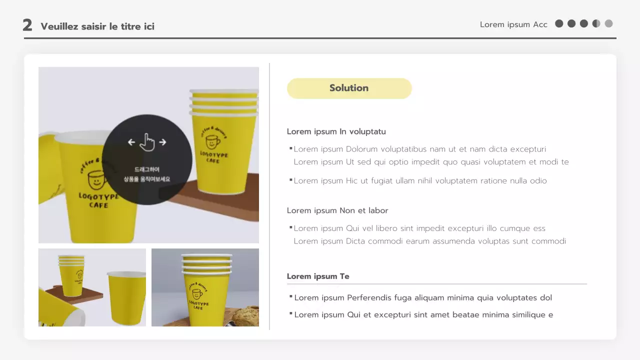 Portefeuille de planification épuré avec un motif noir et blanc en blanc et gris