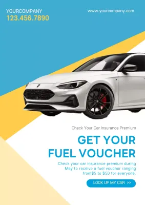 Blue Modern Car Promotion Poster