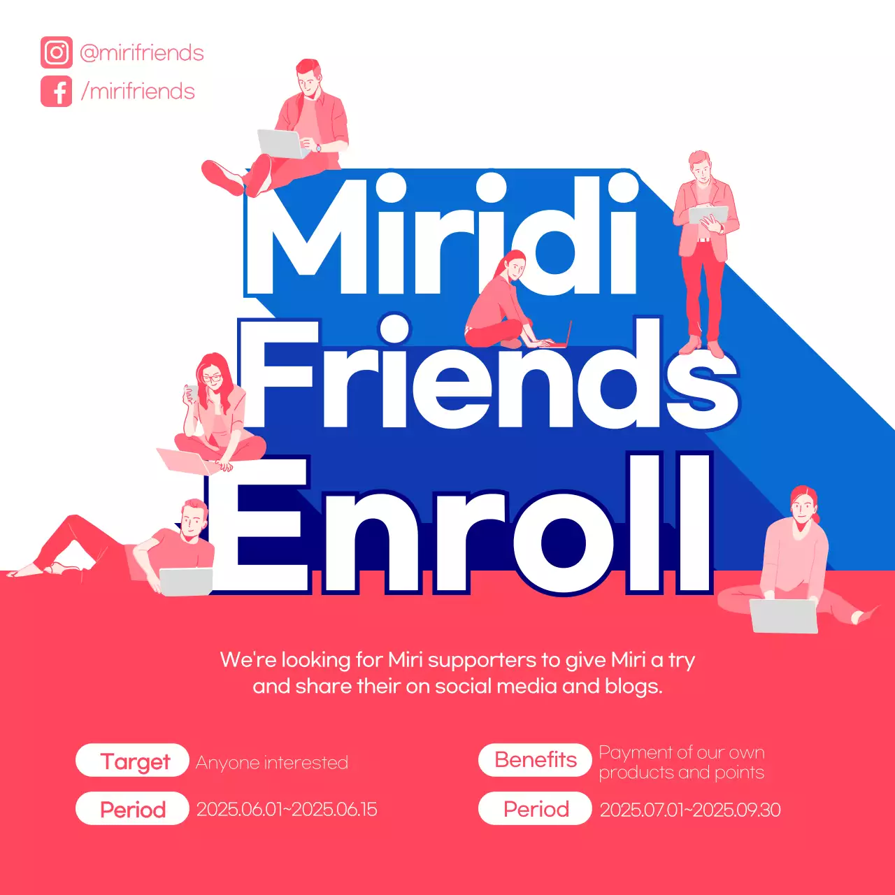 Blue Trendy Enrollment Promotion Social Media Post