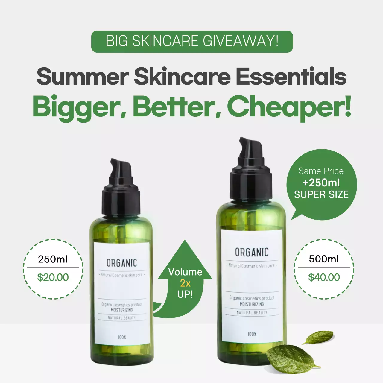 Cosmetics Promote high-volume skin product launches