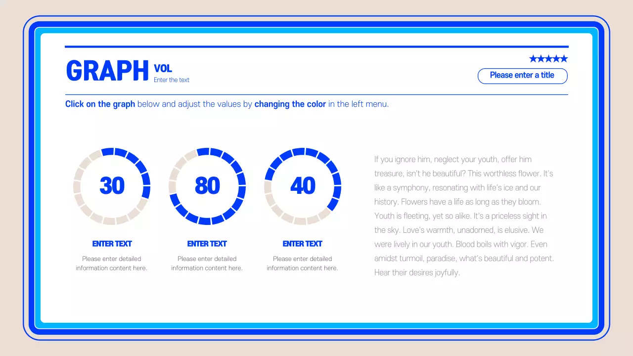 Blue Modern Graph Report Infographic