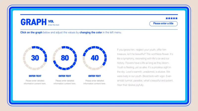 Blue Modern Graph Report Infographic
