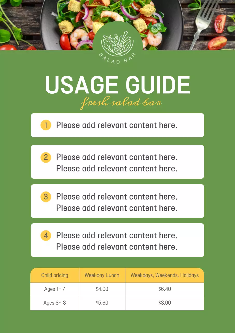 Green Clean Salad Guide Poster