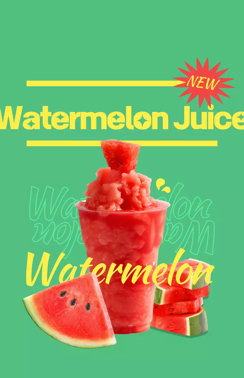 Promote a cafe menu with colorful, illustrated drink images and text