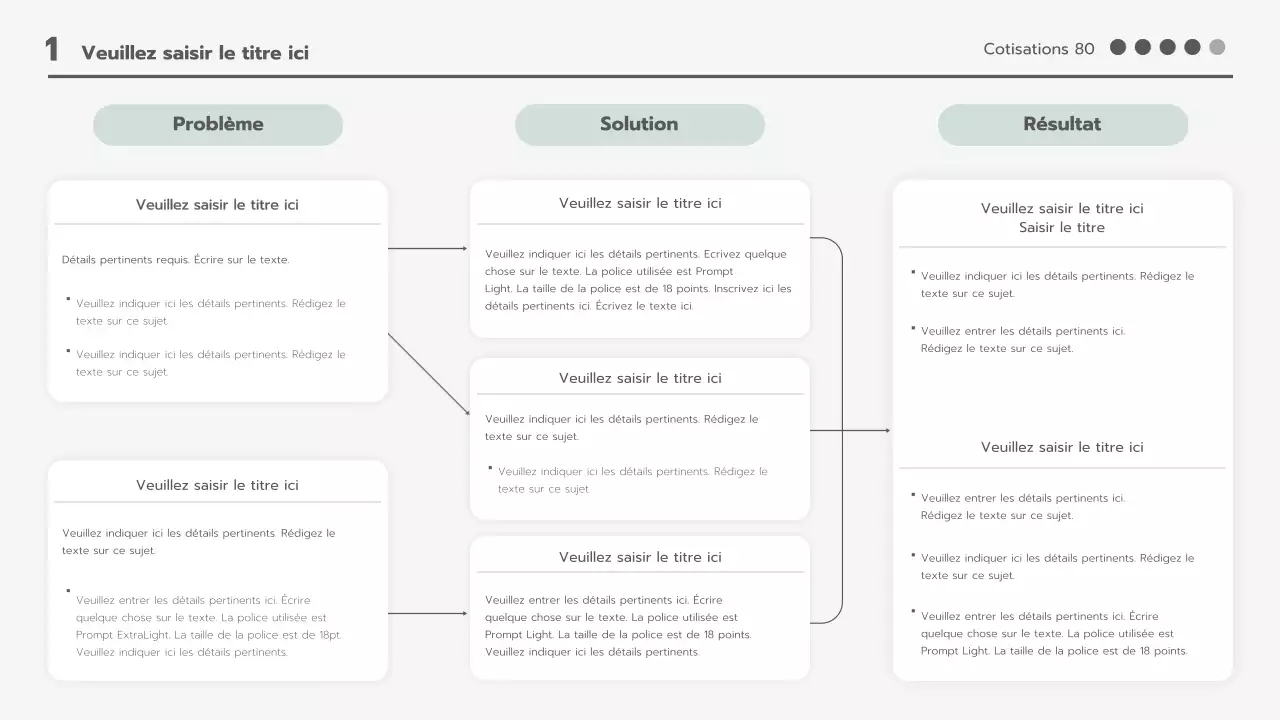 Portefeuille de planification épuré avec un motif noir et blanc en blanc et gris