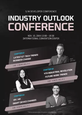 Black Modern Tech Conference Promotion Poster