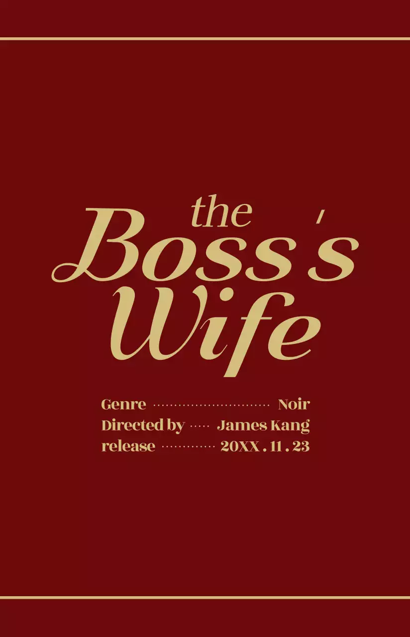 Movie poster with a frame of a dark-colored movie film design