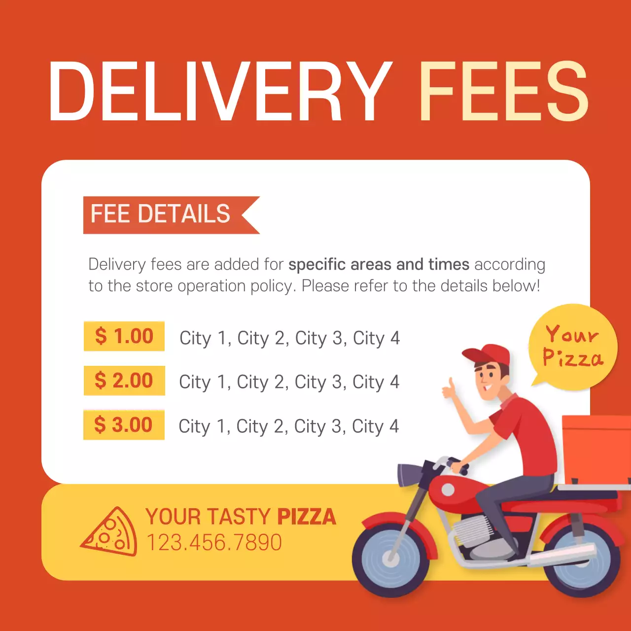 Blue Simple Delivery Guide Instagram Post