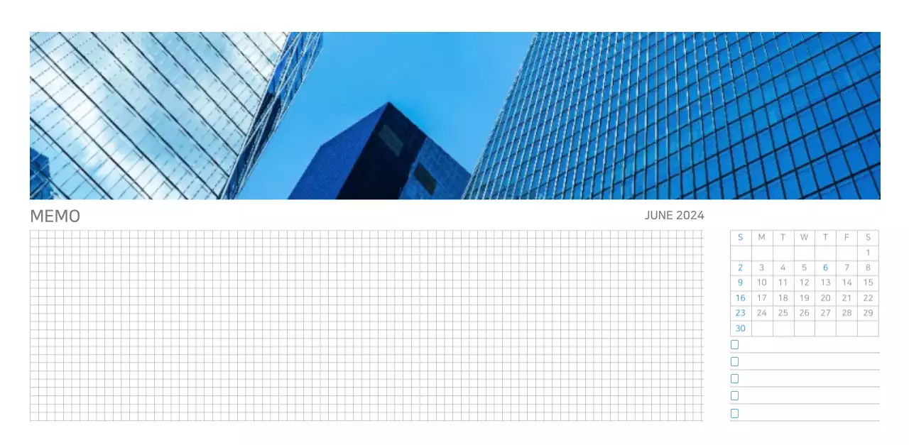 White and simple corporate desk calendar