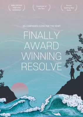 Teal Vintage Award Announcement Poster