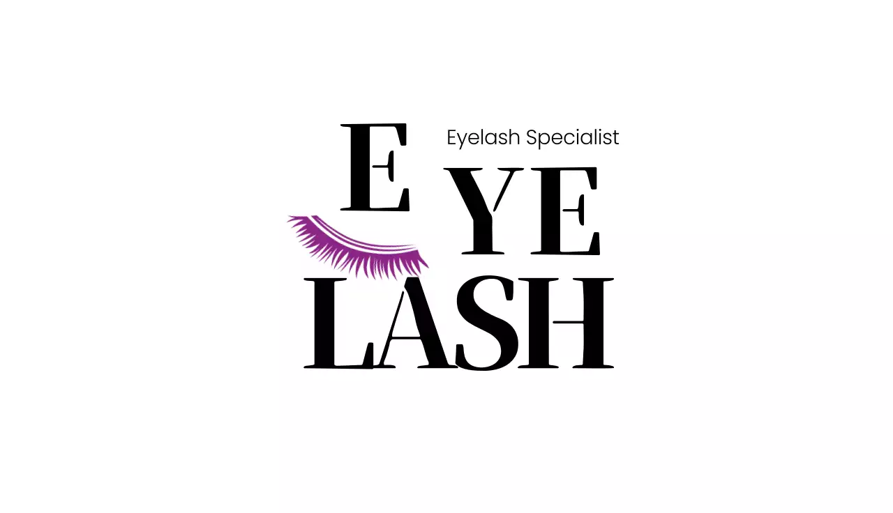 Purple Modern Eyelash Promotion Business Card