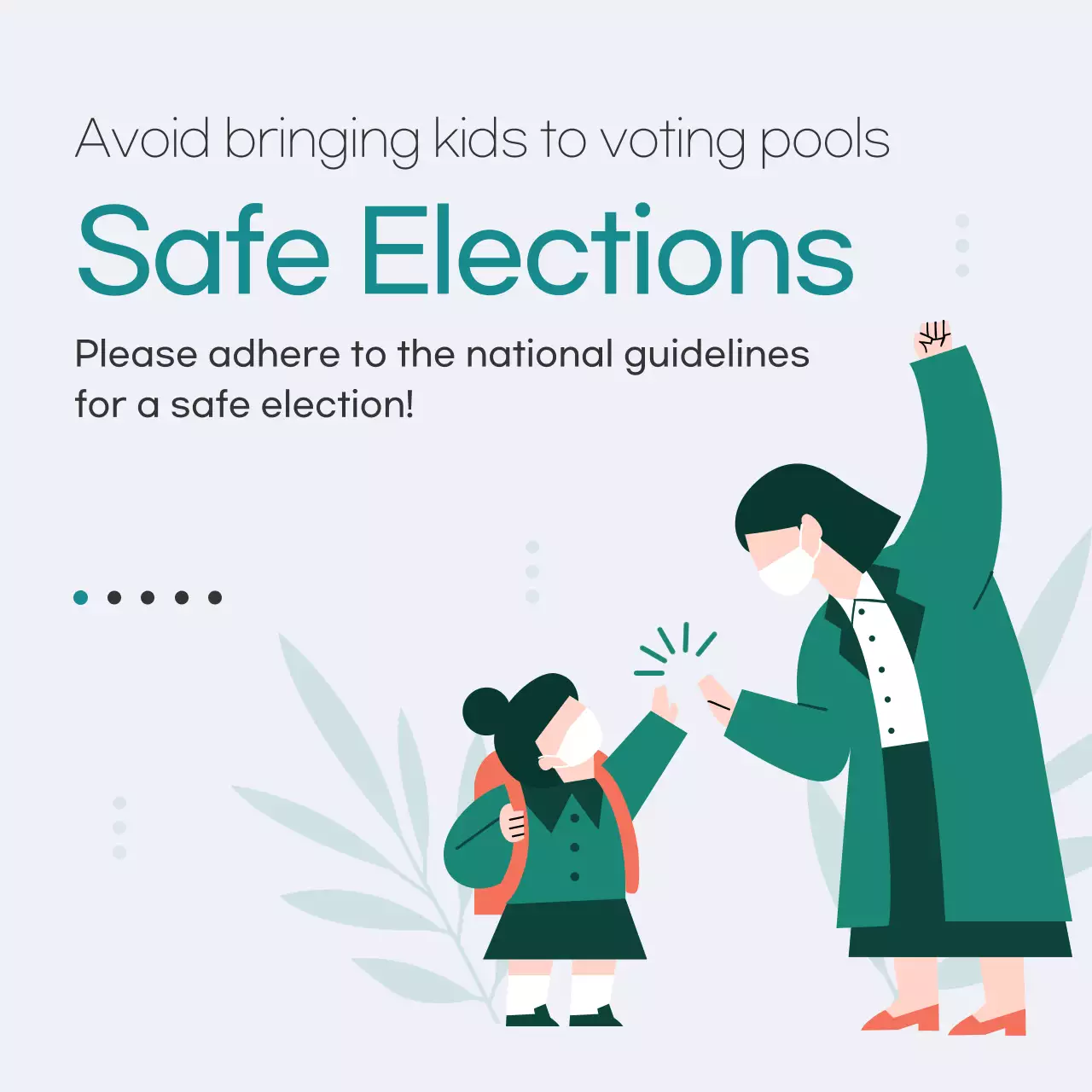 Orange Modern Election Notice Instagram Post