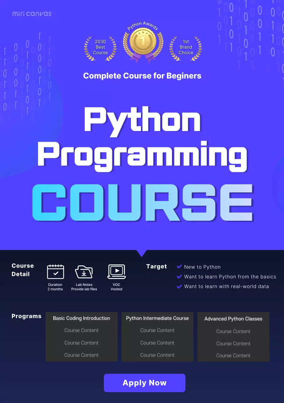 Blue Modern Programming Promotion Poster