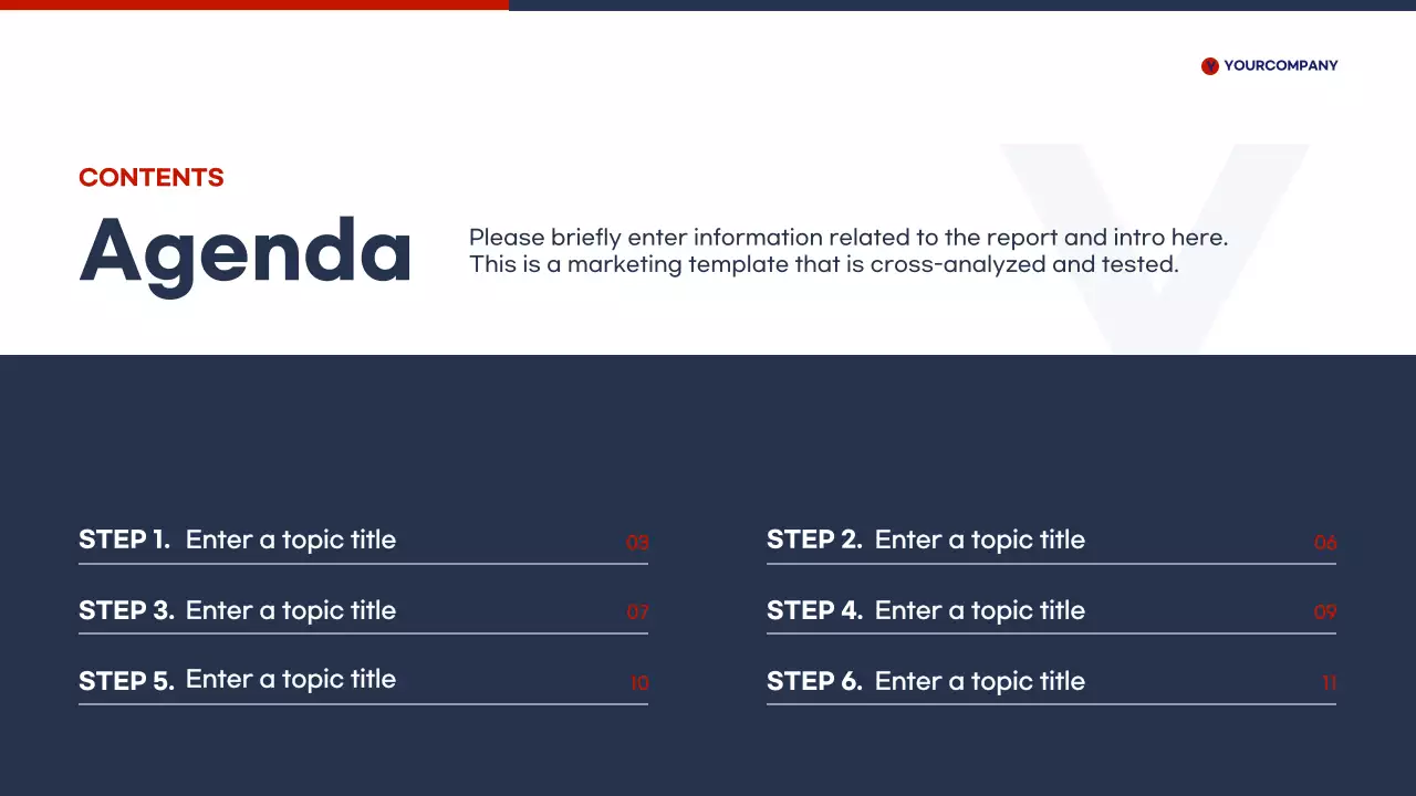 Navy Modern Marketing Report Presentation
